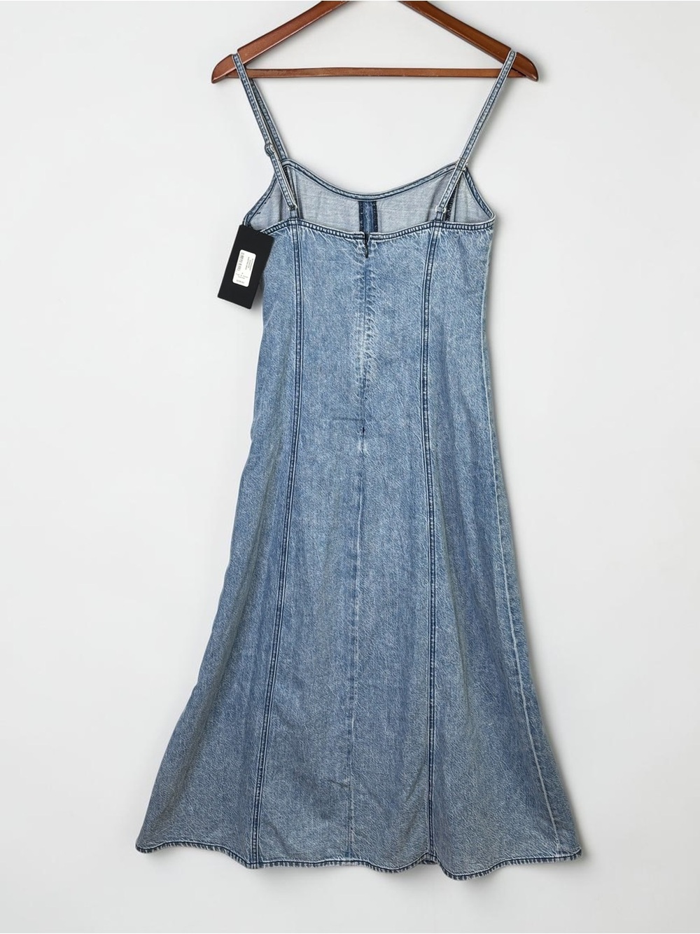 NWT Rag & Bone Martyna Denim Midi Dress Spencer Light Wash Size 4 - Picture 5 of 13